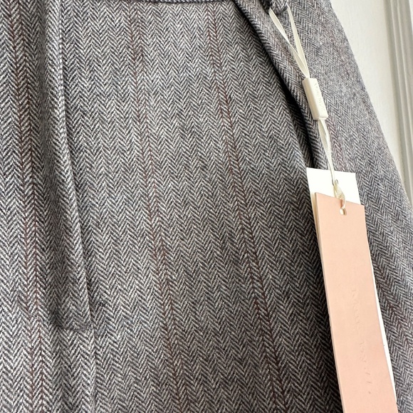 NEW Hayes Herringbone Tweed Wide Leg Pants - Picture 4 of 6